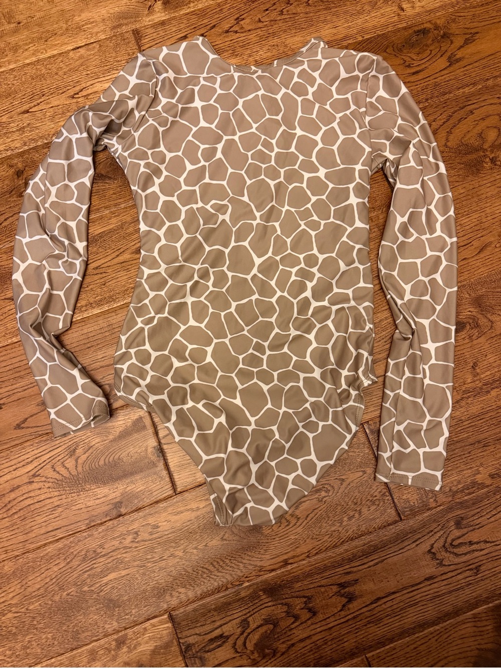 Michael Kors One Piece Swimsuit bathing suit Tan Rash Guard New no tags - Picture 2 of 2